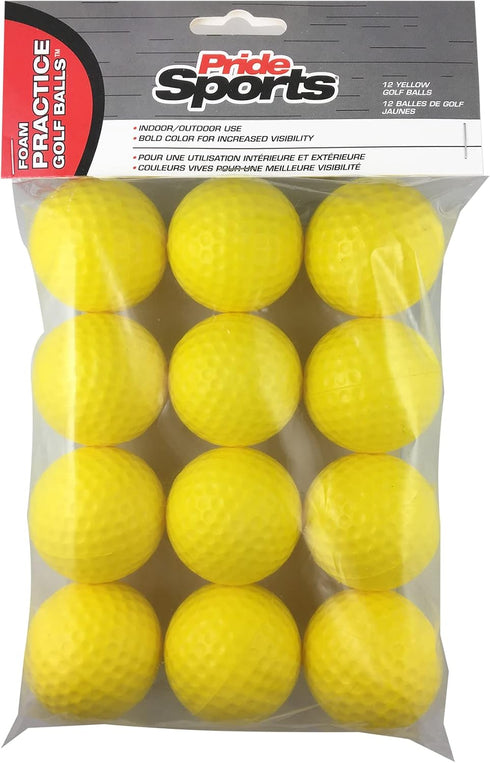 PrideSports Practice Golf Balls, 12 Count
