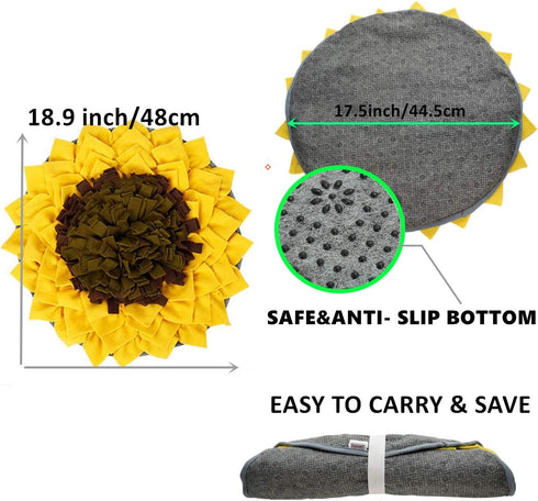 Snuffle Mat for Dogs, Dog Feeding Mat, Dog Puzzle Toys, for Encourgaing Natural Foraging Skills for Cats Dogs
