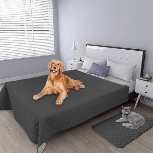 Easy-Going 100% Waterproof Dog Bed Cover, Non-Slip Washable Reusable Incontinence Bed Underpads for Pets (86X82 in,