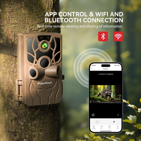 usogood 4K 48MP, Phone,8 32GB Trail Camera WiFi Game Camera that Send Pictures to Batteries & Card,Wifi Trail Cameras