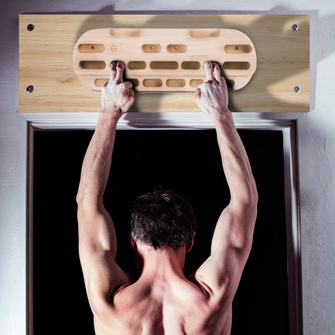 Wooden Hangboard for Climbers - Strength Training Grip Exerciser