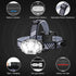 Rechargeable Headlamp, 20000 High Lumen 5 LED Head Lamp with Red White Light, IPX4 Waterproof for Outdoor Gear