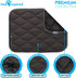 Paw Inspired Washable Padded Crate Mats for Dogs, 23” x 17” Pad, Leakproof Waterproof Bottom, Plush Pet Beds (Gray)