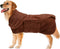 Geyecete Dog Drying Coat - Microfibre Fast Drying Super Absorbent Pet Bath Robe Towel, Luxuriously Soft - Khaki - S