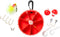 Zebco Crappie/Panfish Fishing Tackle Dial Pack, 15 Total Pieces, Hooks, Sinkers, Bobbers, Red