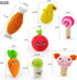 LEGEND SANDY 14 Pack Cute Stuffed Plush Dog Toys - Squeaky Fruits and Vegetables for Small Medium Pets