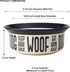 PetRageous Eat Drink Repeat Two-Tone Stoneware Dog Bowl, 4-Cup Capacity, Dishwasher Safe, Off-White.