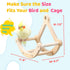 Bird Perch Toy, Interactive Rocking Parakeet Toys and Perches, Wooden Exercise Cockatiel Toys, Intelligence Birds