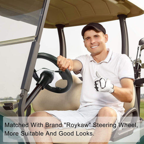 Roykaw Universal Golf Cart Steering Wheel Compatible with EZGO RXV TXT, Club Car DS Precedent Tempo, Yamaha G29