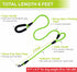 6ft Double Handle Dog Leash with Padded Handle, Reflective Double Loop for Large Medium Dog Control (Green)