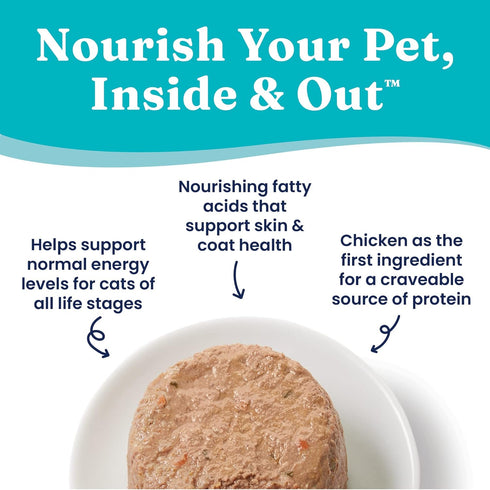 Solid Gold Wet Cat Food Pate for Adult & Senior Cats - Real Chicken & Coconut Oil, High Protein Grain Free, 6oz (16