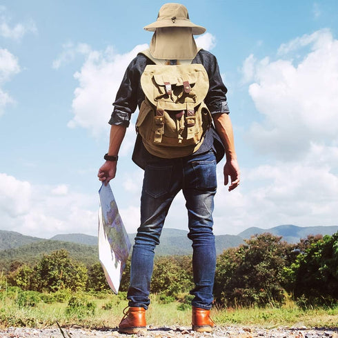 SUN CUBE Wide Brim Sun Hat for Men and Women, Fishing UV Protection, UPF 50+