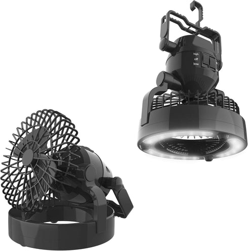 LED Lantern - 2 in 1 Battery Powered Fan and Lantern by Wakeman Outdoors (Portable Fan)
