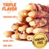 15-17 Counts, 10.6 oz Pawmate Triple Flavor Dog Treats, Chicken Duck Wrapped Cod Sticks, Rawhide-Free Grain-Free Soft