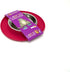 Messy Cats Single Silicone Feeder with Stainless Saucer Shaped Bowl | Anti-Slip Non-Skid Cat Food Bowl | One Cat Bowl in Feeding/Water Station | 1.75 Cups (Watermelon)