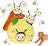 Whaline 4Pcs Bee Interactive Dog Toys for Boredom, Colorful Squeaky Honey Pot Puzzle Toys for All Dogs