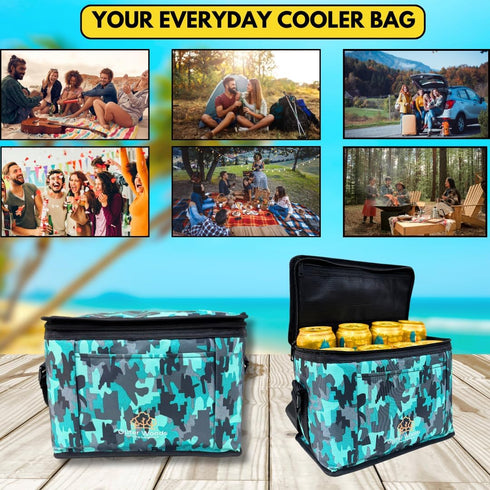 8 8 500ml 10 Insulated Can Cooler Bag | Fits x Beer Cans | Keep Drinks Cool for up to Hours | Ideal for Carrying Beer