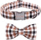 Unique Style Paws Fall Dog Collar - Adjustable Puppy Collar with Bowtie, Pet Gift for Small Medium Large Dogs