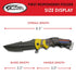 SZCO Supplies 8.5” First Responders Flag Assisted Open Liner Lock EDC Utility Folding Knife, Yellow