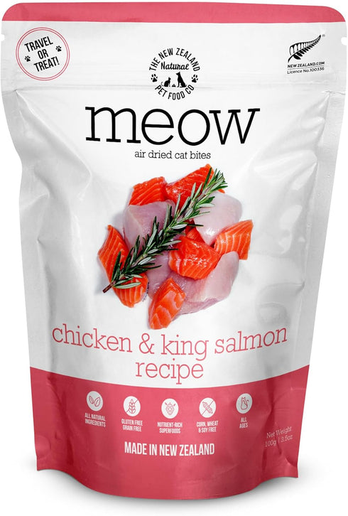 The New Zealand Natural Pet Food Co MEOW e - Chicken & King Salmon Recipe, Dry Cat Food, 3.5 oz
