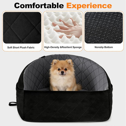 30 lbs, 2 Dog Car Seat for Small Medium Dogs, Dog Booster Seat Travel Bed for Small Dogs up to for Front/Back Seats