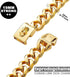 txprodogchains Big Dog Chain Collar - Heavy Duty 19MM Thick Wide Stainless Steel Metal 18K Gold Cuban Link for Large