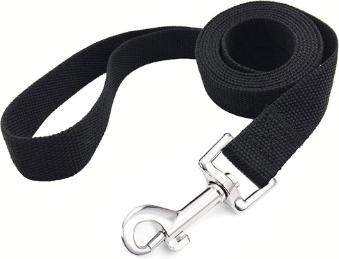 4FT/5FT/6FT Strong Dog Leash, Nylon Dog Leashes for Small Medium Large Dogs (Black, 1 in x 10 ft)