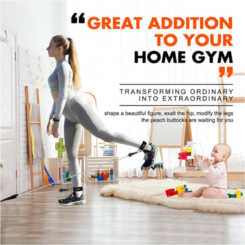 Resistance Bands with Handles - Exercise Bands, Workout Bands with Door Anchor and Ankle Straps for Home Workout