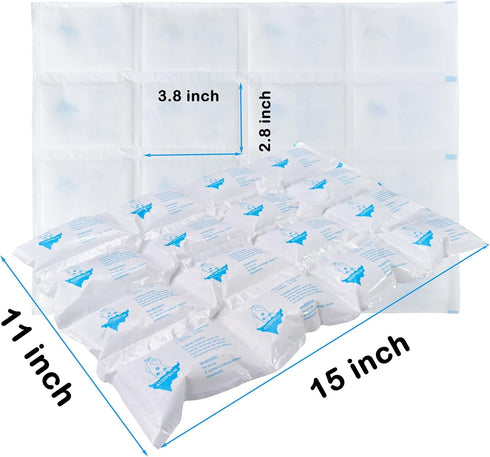 Packs Frozen Dry Ice for Shipping Food, Reusable Cold Ice Sheets for Coolers, Lunch Bag, Flexible Long-Lasting Ice