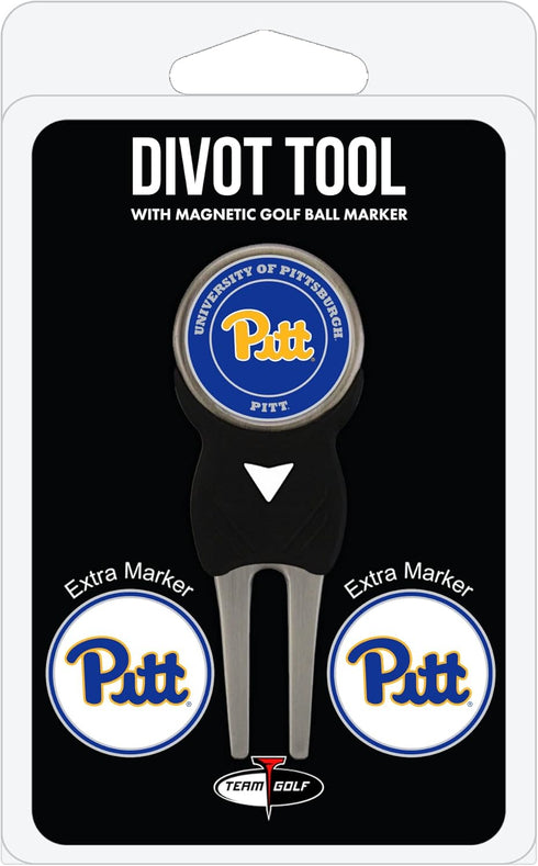 Team Golf NCAA Divot Tool with 3 Golf Ball Markers Pack, Markers are Removable Magnetic Double-Sided Enamel