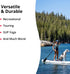 SeaSense Ex-O Blade 2 Adjustable Stand-Up Kayak Paddle, Black, 63” - 82” with Comfort Grip Knob