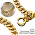 Heavy Duty Dog Chain Collar, Choke Collar, 14K Gold Plated Stainless Steel, 19MM, 22"