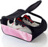 Golf Shoe Bag, Zippered Carrier Bags for Men/Women with Ventilation, Outdoor Travel Shoe Bags (Light Pink)