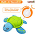Dog Pool Toys, Floating Squeaky Water Toys for Small and Medium Dogs, Interactive Outdoor Beach Toys - Turtle