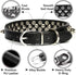 Spiked Dog Cat Collar, Male Black Soft Leather Spike Puppy Collars Adjustable for Small Medium Large Dogs Chihuahua