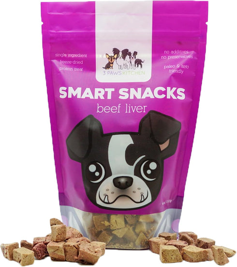 Freeze Dried Dog Treats, Single Ingredient Beef, Healthy, High Value, Made in the USA – 4 Ounce