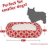 24 Inch Red Links Sherpa Bagel Dog Bed