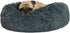 Best Pet Supplies Round Donut Dog Bed with Plush Faux Fur Fabric, Calming Cushion for Indoor Pets, Gray, 24x24x7''
