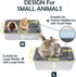 MEEXPAWS Guinea Pig Stainless Steel Litter Box with Raised Grid and Washable Pad,Small Bunny Rabbit Litter Pan High