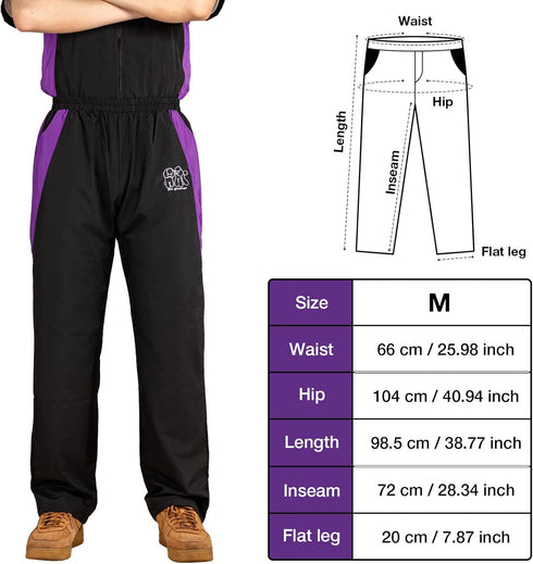 Noverlife Professional Pet Grooming Pants, M Size, Lightweight Black Pants for Pet Groomers, Hair Resistant Trousers