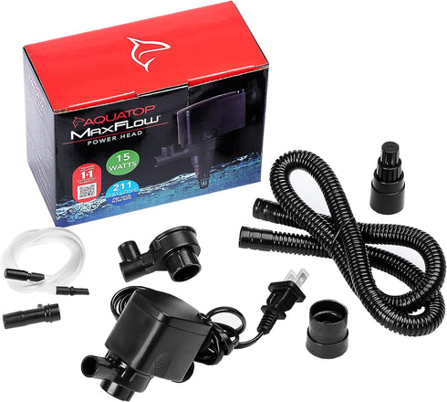 Aquatop MaxFlow 211 GPH Submersible Aquarium Power Head - High-Performance Fish Tank Water Pump, Quiet and Efficient, PH-8