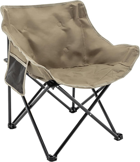 Folding Camping Chair, Portable Club Lawn Chairs High Back Padded Sturdy Steel