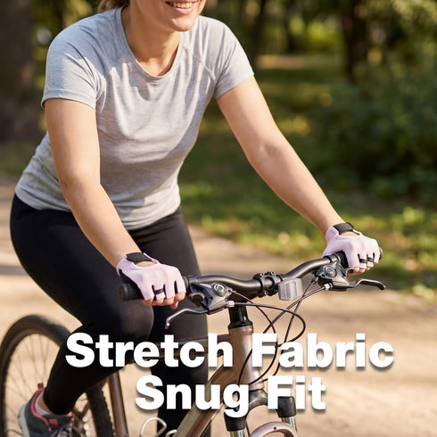 Workout Gloves for Women Lightweight Sweat-Wicking Breathable Gym Gloves with Silicone Grip, Padded Palm for Light