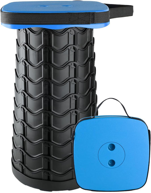 Boreeman Upgraded Collapsible Stool, Square Portable Stool, Lightweight Yet More Sturdy with Load