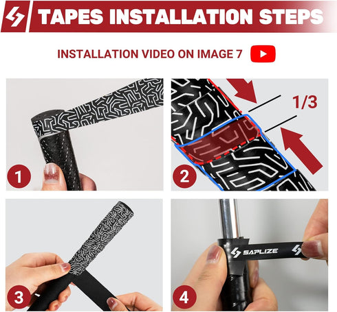 SAPLIZE Golf Grip Wrapping Tapes, 3 or 15 Pack Tacky PU Overgrip Tapes, New Regripping Solution for Golf Clubs