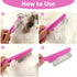 Pet Hair Comb Tear Stain Removal - 2 Pack Multifunctional Grooming Comb Kit, 2 in 1 Dog Combs for Knots and Tangles