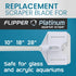 FL!PPER Flipper Platinum Aquarium Scraper Replacement Blades for Fish Tank Cleaning Kits– Replacement Blades for Glass Tanks & Acrylic Tanks – Aquarium Cleaner Blades with Serrated Edge, 10 Pack