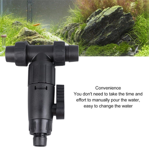 HEEPDD 3 Way Aquarium Valve, Adjustable T Hose Connector Water Flow Control Compatible with 16/22 Hose for Easy Water Changes