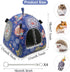 Hamster Tent Bed Winter Warm Hammock for Gerbil, Rat, Sugar Glider, Squirrel, Hedgehog, Small Birds (M, Blue Elk)