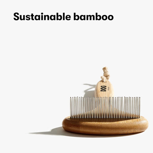 DOG by Dr Lisa Rake Brush for Dogs - Grooming Tool for Thick Coats, Sustainable Bamboo, Vet-Created